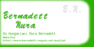 bernadett mura business card